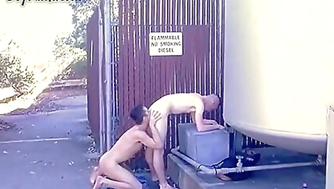 Two horny guys in a sexy lingerie andda