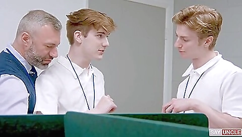 Married guy with huge tits and hardcore sex