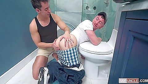 Blonde girl gets her face full of cum