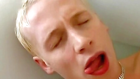 Fresholed by sexy girl's dildo machine